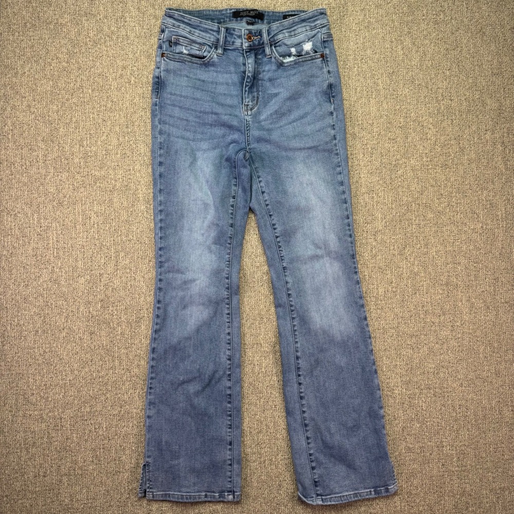 Judy Blue‎ Slim Bootcut Stretch Jeans Womens Size 7/28 Medium Wash Denim